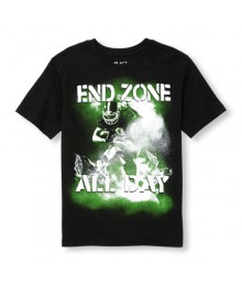 childrens place black end zone all day tee